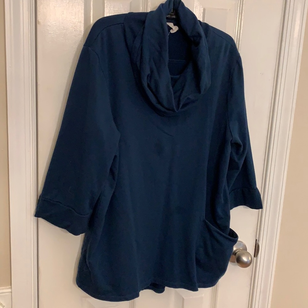 Blue top by Chalet like new size Small